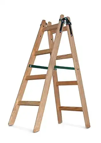 Holzleiter VaGo Trittleiter Stehleiter mit 2×4 Stufen