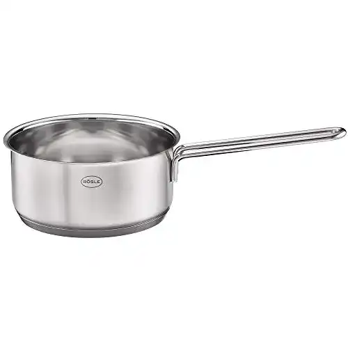 Rösle Basic Line Stielkasserolle 16 cm aus Edelstahl, induktionsgeeignet