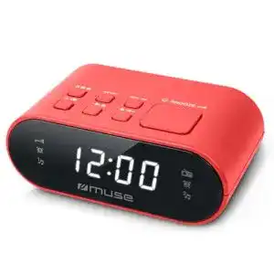 DAB-Radiowecker Muse M-10 RD mit LED-Display und Doppelalarm