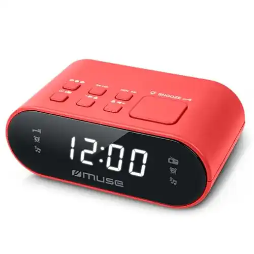 DAB-Radiowecker Muse M-10 RD mit LED-Display und Doppelalarm