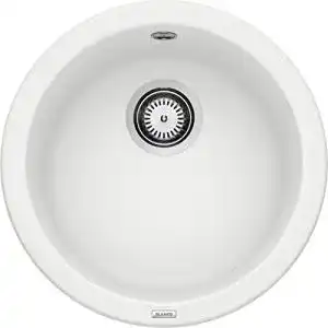 Blanco Rondo Granitspüle aus Silgranit in Weiß für 45 cm Unterschränke