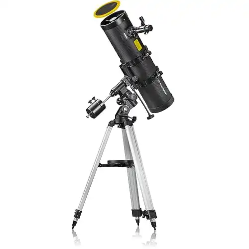 Bresser Spiegelteleskop Pollux 150/1400mm mit Smartphone Adapter und Zubehör