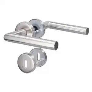 Türbeschlag Alpertec 88020500 Moskau-II Türgriff Edelstahl mit Rosette