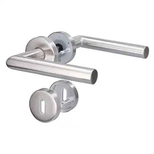 Türbeschlag Alpertec 88020500 Moskau-II Türgriff Edelstahl mit Rosette