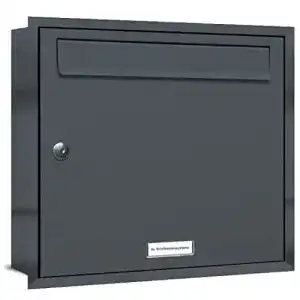 Unterputz-Briefkasten Al Briefkastensysteme 1er in Anthrazit Grau