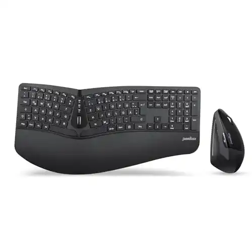 Ergonomische kabellose Tastatur Perixx Periduo-605 mit vertikaler Maus