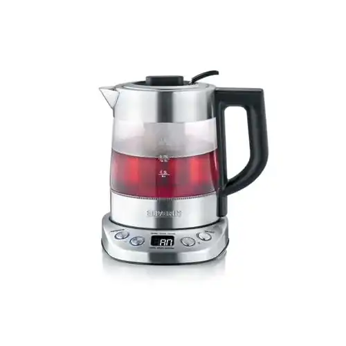 SEVERIN Glas Tee- und Wasserkocher Mini Deluxe 1,0L mit 5 Teeprogrammen