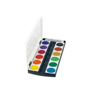 Herlitz Schulmalfarbenkasten 10116655 mit 12 Farben und Deckweiß