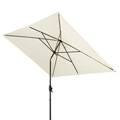 Sonnenschirm mit Kurbel Derby Basic Lift NEO 250×200 in Natur