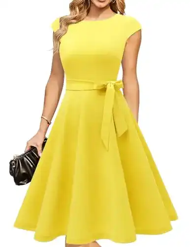 Cocktailkleid DRESSTELLS Damen A-Line Swing knielang für festliche Anlässe