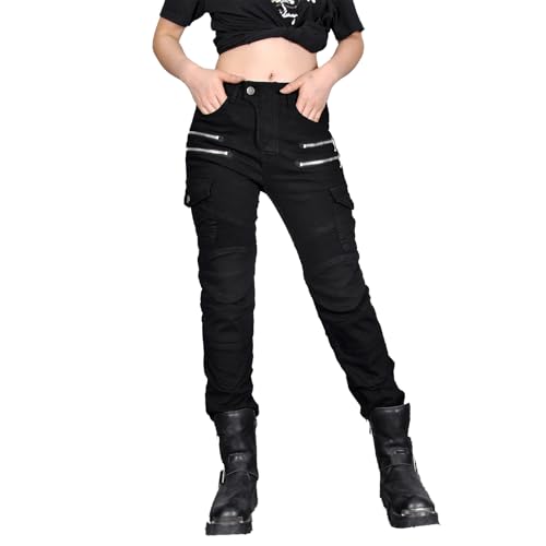 Motorradhose Damen Ofzimto mit Protektoren und Stretch Denim