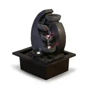 Zimmerbrunnen Zen Light Wasserfall V2 mit LED-Beleuchtung