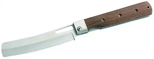 Herbertz Camping-Brotmesser aus AISI 440A-Stahl mit Holzgriff