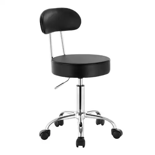 Woltu Drehhocker mit Rückenlehne – Ergonomischer Arbeitshocker