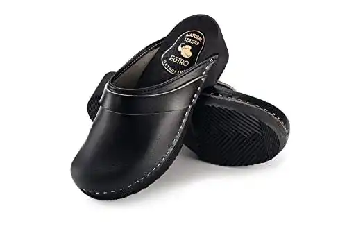 Clogs Estro Damen Holz Leder – Herren Holzschuhe