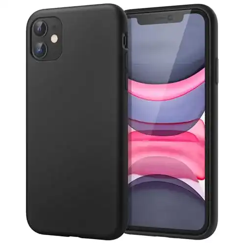 JETech Silikonhülle für iPhone 11 (2019) Schwarz, 6,1 Zoll