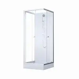 Komplettdusche Marwell White Dream 80 x 80 x 200 cm mit Duschwanne und Armatur