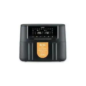 Severin Heißluftfritteuse Dual Zone mit 2 Fächern und 2x4L Volumen