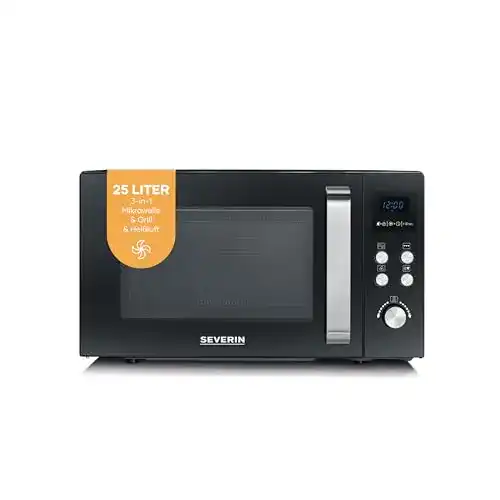 Severin 3-in-1 Mikrowelle mit Grill und Heißluftfunktion