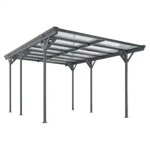 Carport Juskys mit Flachdach 5×3 m aus Aluminium