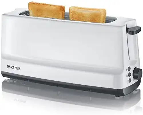Langschlitztoaster Severin Automatik mit Brötchenaufsatz