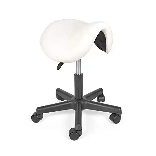 Sattelhocker Mingone Höhenverstellbar mit Rollen für Büro und Kosmetik