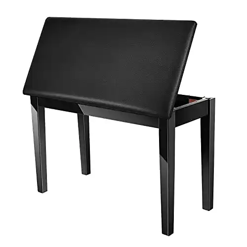 Pianobank Neewer Holz Duet Klavierbank gepolstert für zwei Personen