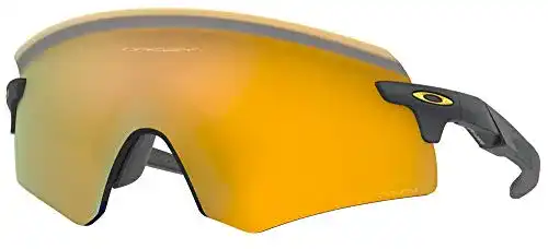 Oakley Herren Encoder Sonnenbrille für Fahrradsport, Matt Carbon/Prizm 24k