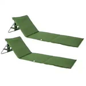 Strandmatte Onvaya Premium Khaki 2er Set mit 2 cm Polsterung