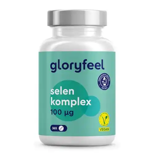 Selen GloryFeel 365 Tabletten Premium Selen Komplex für Gesundheit