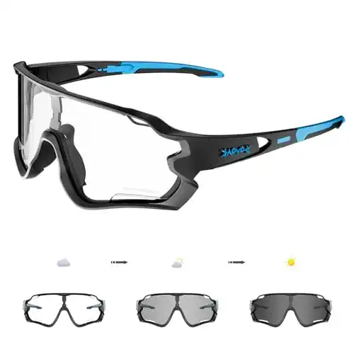 Fahrradbrille für Brillenträger von KAPVOE mit selbsttönenden Gläsern