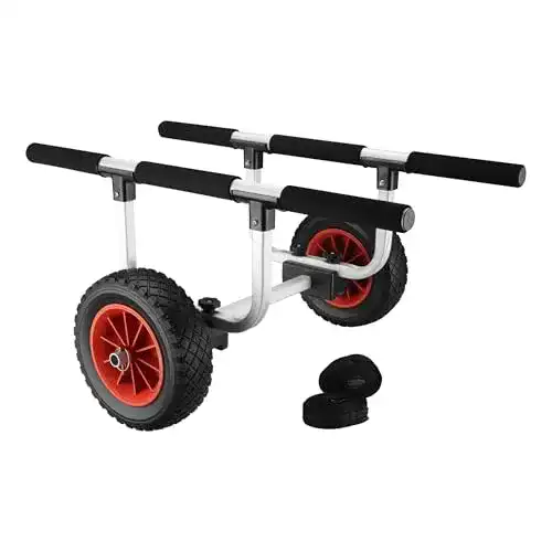 Kanuwagen Wiltec Aluminium Transportwagen bis 90 kg für Boote und Kajaks