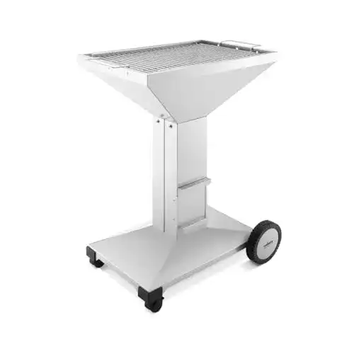 Thüros T4 Plattenfuß Grill aus Edelstahl mit fahrbarem Design