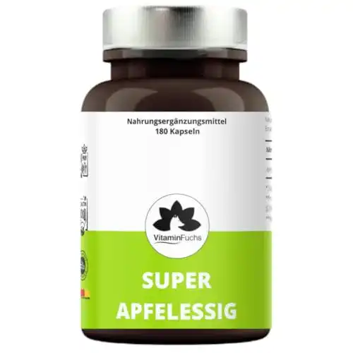 Apfelessig Kapseln von VitaminFuchs Hochdosiert und Vegan
