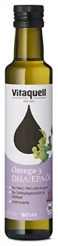 Omega-3-Öl Vitaquell Omega 3 DHA Öl Bio, 250 ml vegan