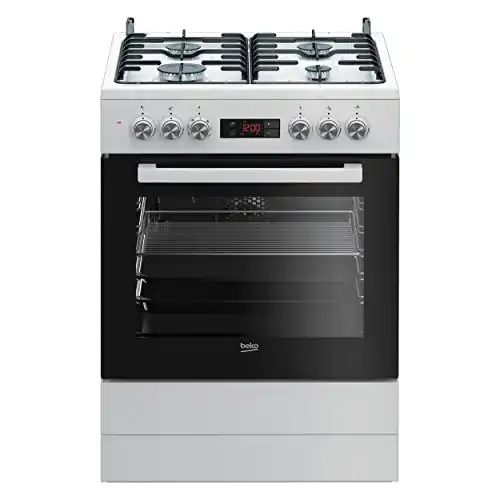 Beko FSM62320DWS freistehender Gasherd mit Gasbackofen