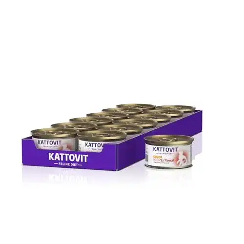 Kattovit Feline Diet Niere/Renal Huhn für Katzen, 85 g