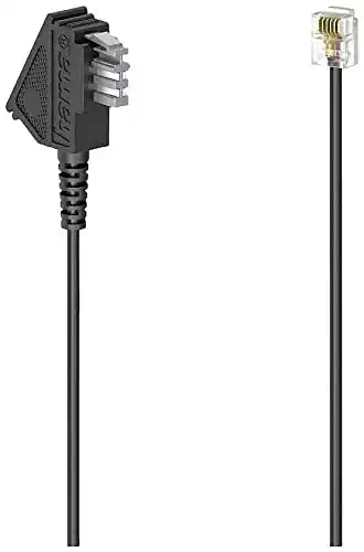 Telefonkabel Hama TAE-F Stecker auf RJ11 Stecker 6m für analoge Endgeräte