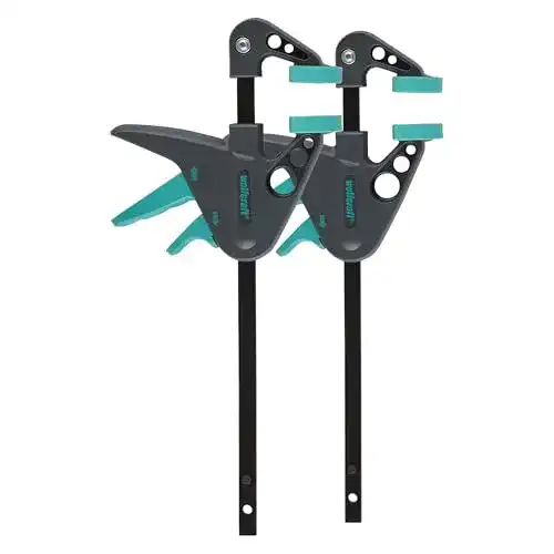 Wolfcraft Mini-Einhandzwingen Set 3455100 – 2 Stück zum Fixieren von Werkstücken