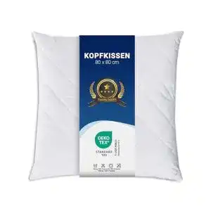 Allergiker-Kopfkissen ZOLLNER 80×80 cm mit 840g Füllgewicht