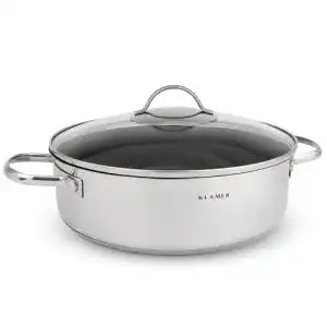 Schmorpfanne mit Deckel Klamer, 28 cm, für Induktion und Backofen geeignet