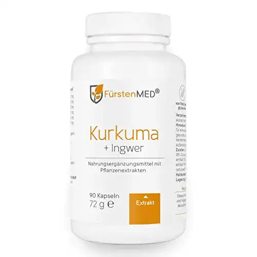 Kurkuma Ingwer Kapseln FürstenMED mit Piperin hochdosiert