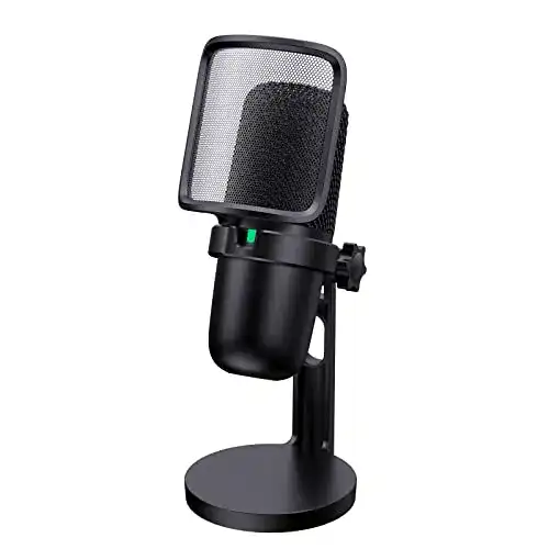 USB Mikrofon Hbaid für PC, Laptop und Mac mit Anti-Plosive Shield