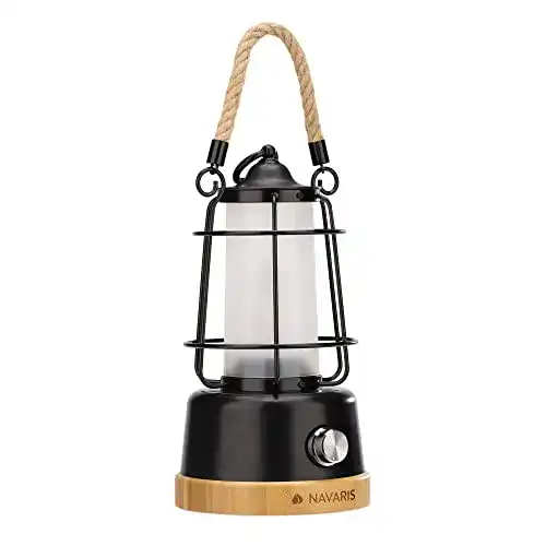Navaris LED-Laterne – Aufladbare Campinglampe für Innen und Außen