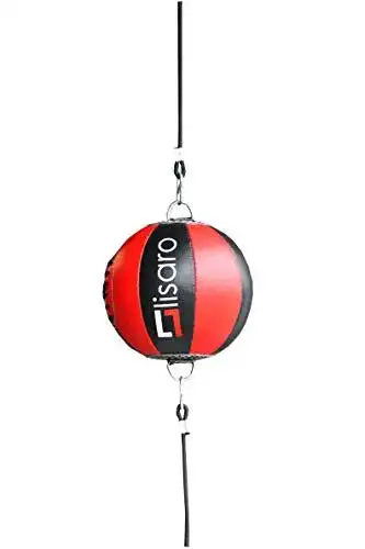 Doppelendball Lisaro aus Leder mit 25 cm Durchmesser und 2 elastischen Spanngurten
