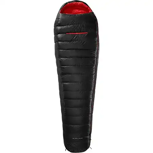 Nordisk Y by VIB 600 Schlafsack in Schwarz-Feuerrot, Größe XL