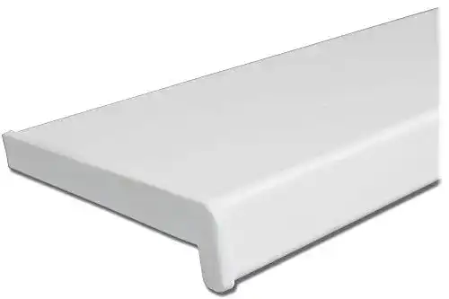 Fensterbank innen greenteQ 150 mm in Weiß mit Seitenabschluss