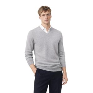Kaschmirpullover für Herren mit V-Ausschnitt aus reinem Kaschmir