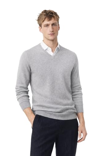 Kaschmirpullover für Herren mit V-Ausschnitt aus reinem Kaschmir