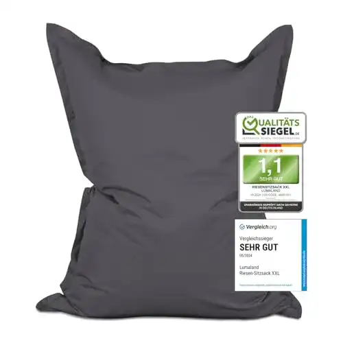 Lumaland Riesensitzsack XXL 140×180 cm für Outdoor und Indoor